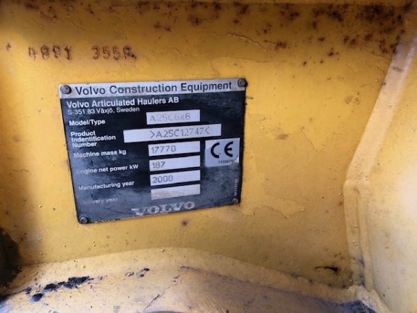Volvo A25 ADT Dumper - £17,000 - Image 5